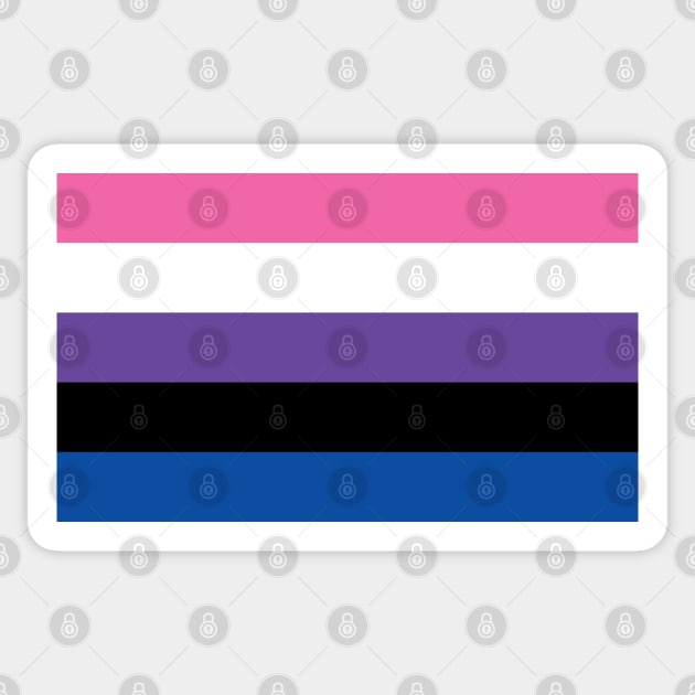 Genderfluid Pride Flag Sticker by s.hiro